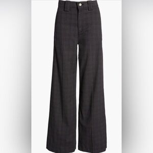 Ag Adriano Goldschmie Jeans Deven Tailored Rue Maroon High Rise Wide Leg Size 24